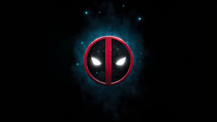 Deadpool Logo with Glowing Eyes
