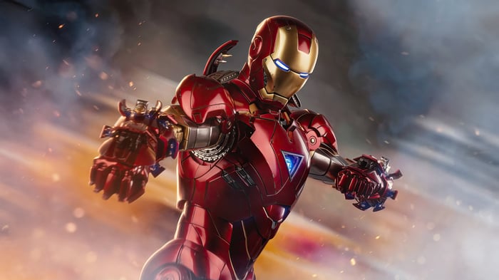 Iron Man in his red and gold suit