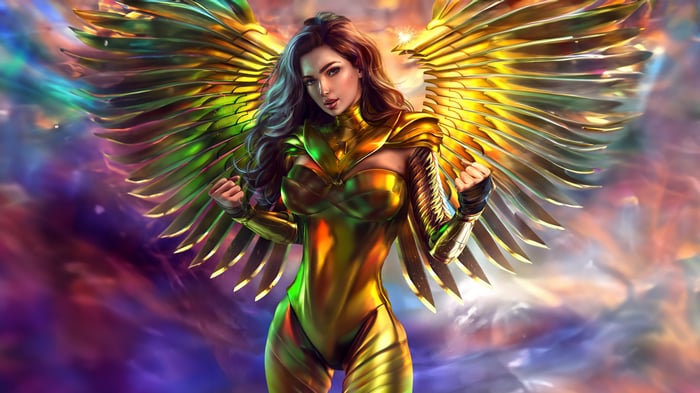 Wonder Woman with Golden Wings