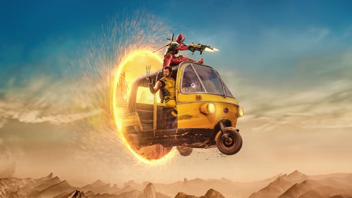 Deadpool and Wolverine in a Tuk-Tuk
