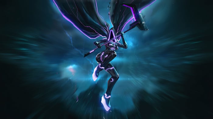 Tron Reaper with a Scythe and Cloak