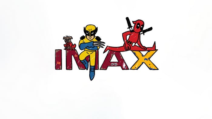 Deadpool and Wolverine on IMAX logo