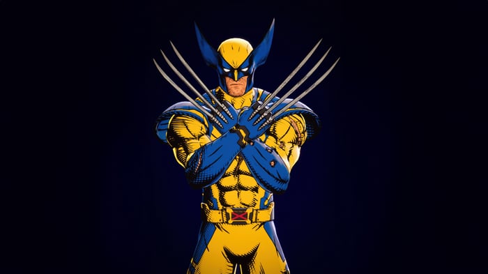 Wolverine with adamantium claws crossed