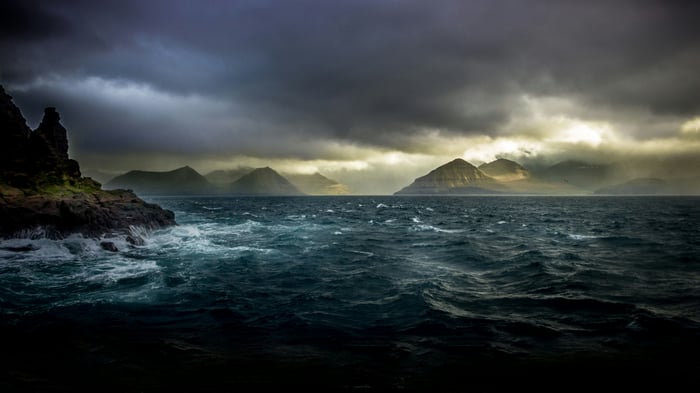 Majestic Mountains Under Stormy Skies
