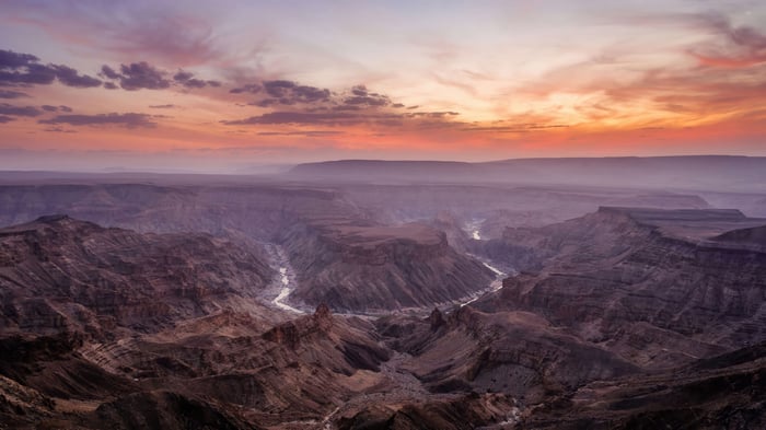 Fish River Canyon Namibia at Sunset
