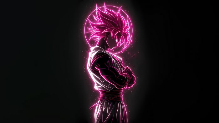 Goku Black Neon Art