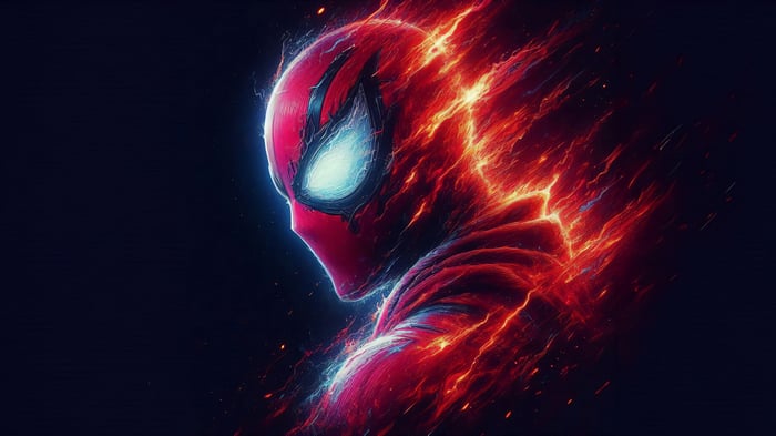 Spectacular Spider-Man in fiery action