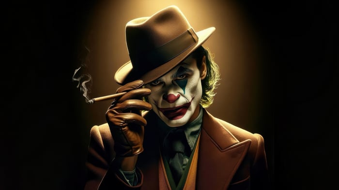 Joker Smoking a Cigarette