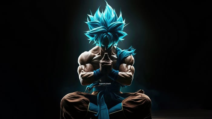 Goku in Super Saiyan Blue Pose