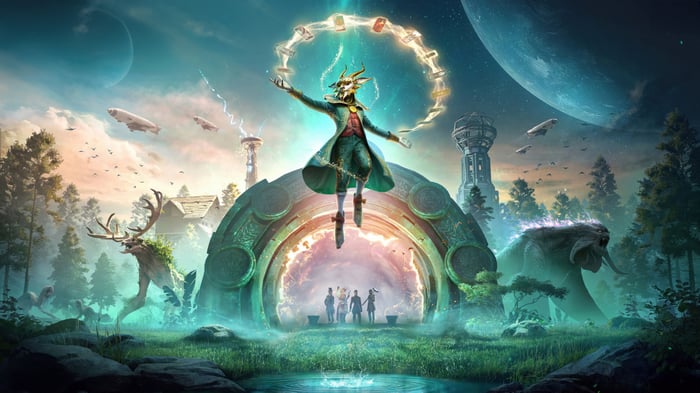 The Nightingale Portal with Fantasy Creatures
