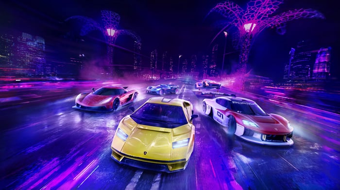 Asphalt Legends Unite Racing Cars at Night