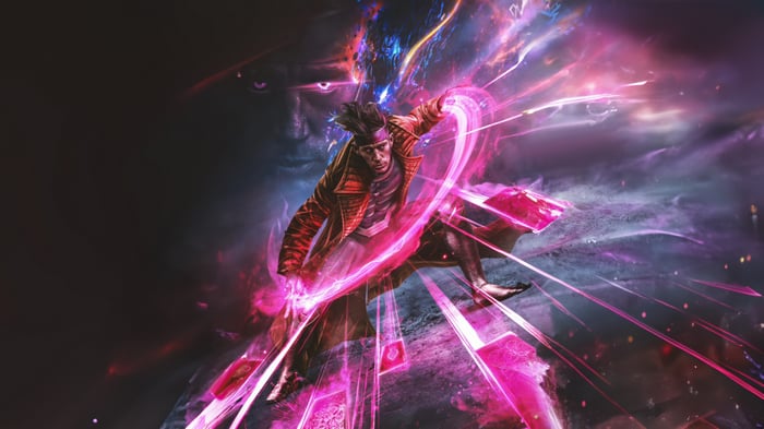 Gambit using kinetic energy with playing cards
