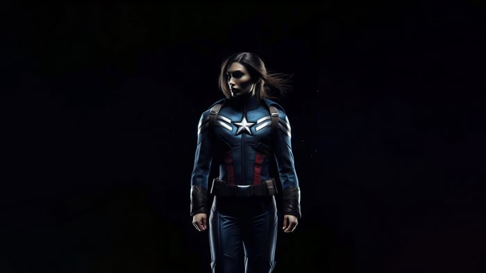 Lady Captain America in Costume