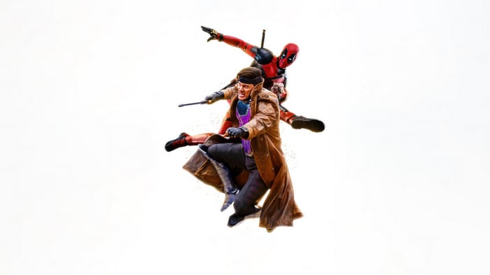 Deadpool and Gambit in action