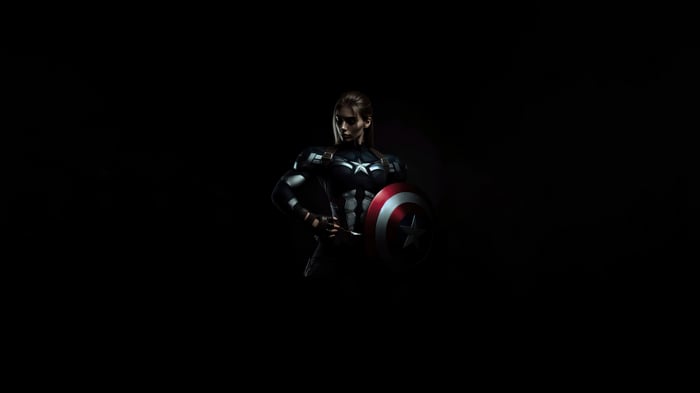 Lady Captain America with Shield