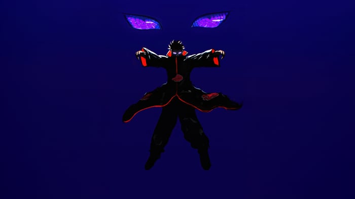 Pain from Naruto with purple eyes