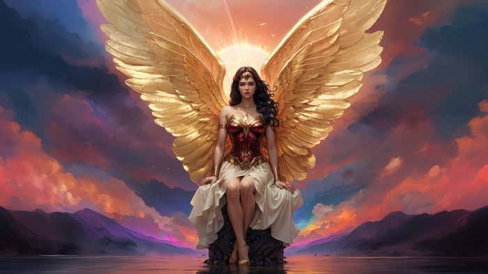 Wonder Woman with Golden Wings