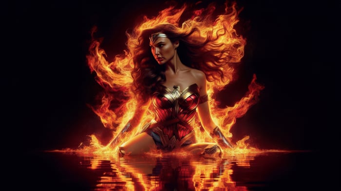 Wonder Woman in Flames