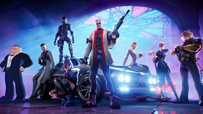 Fortnite Chapter 5 Season 1 Characters with Car