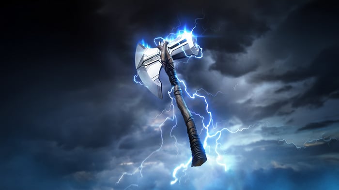 Stormbreaker Axe with Lightning