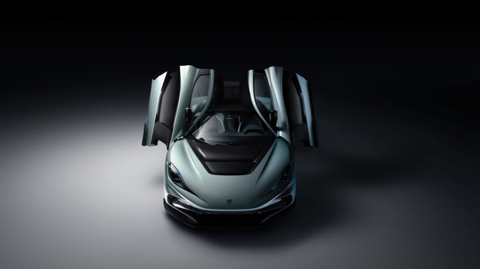 Rimac Nevera with doors open