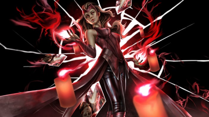 Wanda Maximoff The Scarlet Witch casting magic