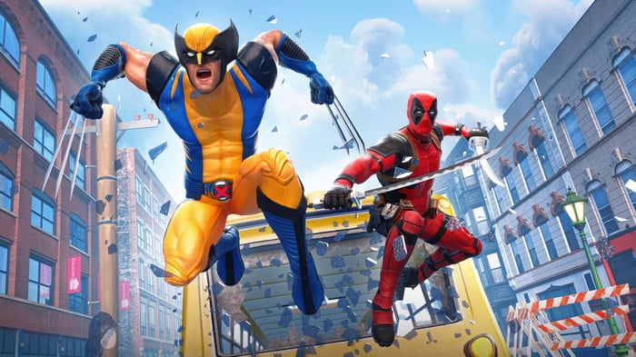 Deadpool and Wolverine in Fortnite