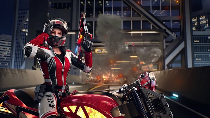 Call of Duty Mobile Pit Queen on a Motorcycle