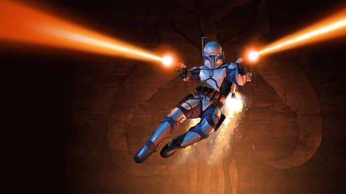 Star Wars Bounty Hunter Firing Lasers