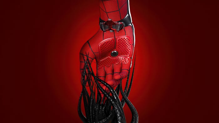 Spider-Man's Hand with Black Tendrils