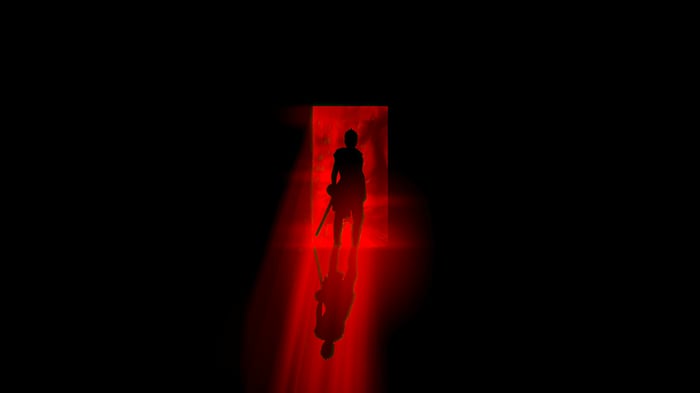 Hellblade Senua Sacrifice Silhouette in Red Light