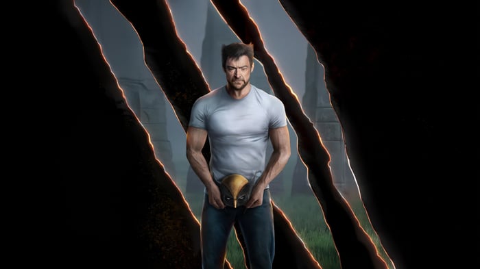 Wolverine holding his mask