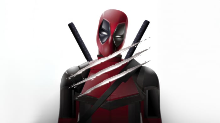 Deadpool with claw marks