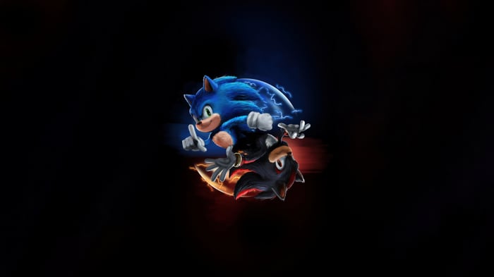 Sonic and Shadow The Hedgehog Artwork