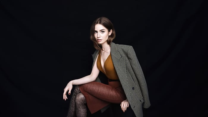 Lily Collins in Vogue