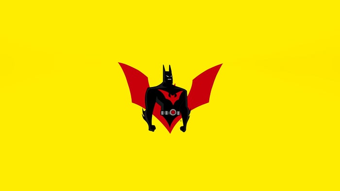 Batman Beyond Logo on Yellow Background