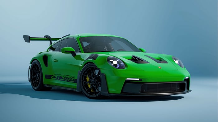 Green Porsche 911 Gt3 Rs