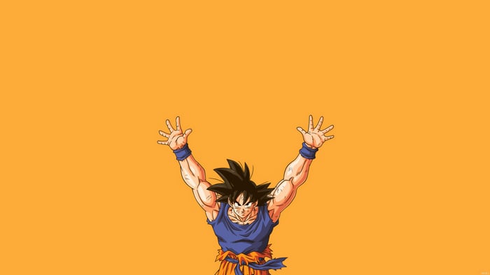 Son Goku from Dragon Ball Z in minimalist style