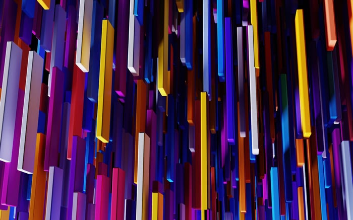 Multicolor Rectangles Hanging Upside Down Abstract