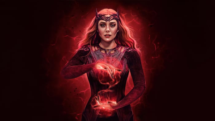 Scarlet Witch using magic