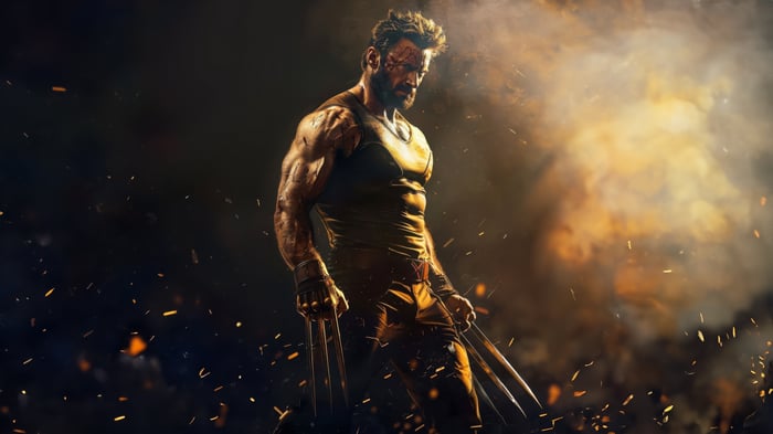 Wolverine with adamantium claws