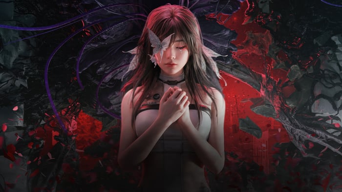 Once Human: A girl with butterflies on her face