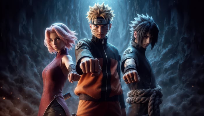 Naruto, Sasuke, and Sakura Team 7