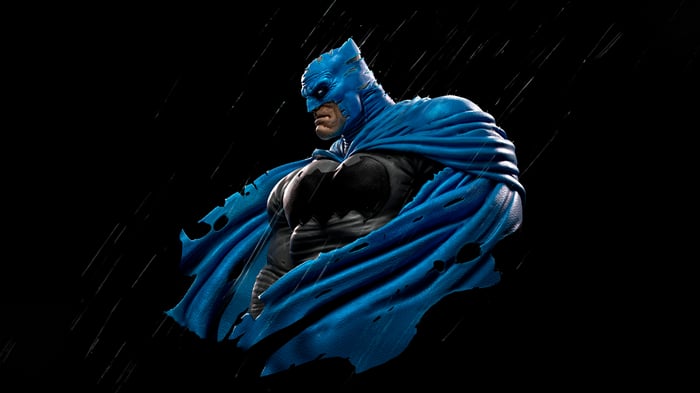 The Batman in Blue Cape