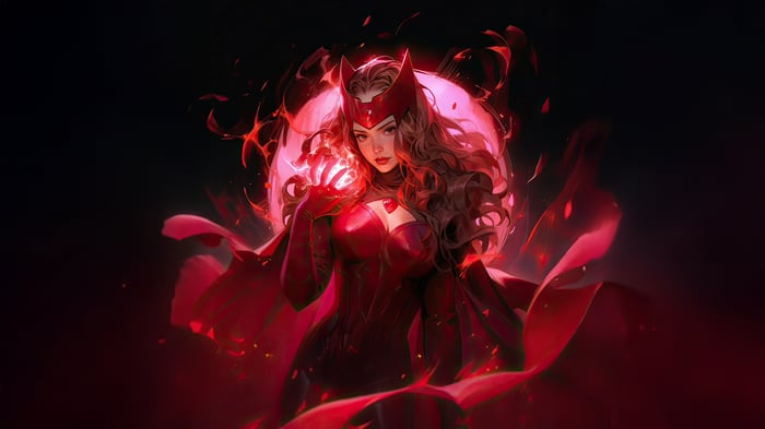 Scarlet Witch with Red Energy