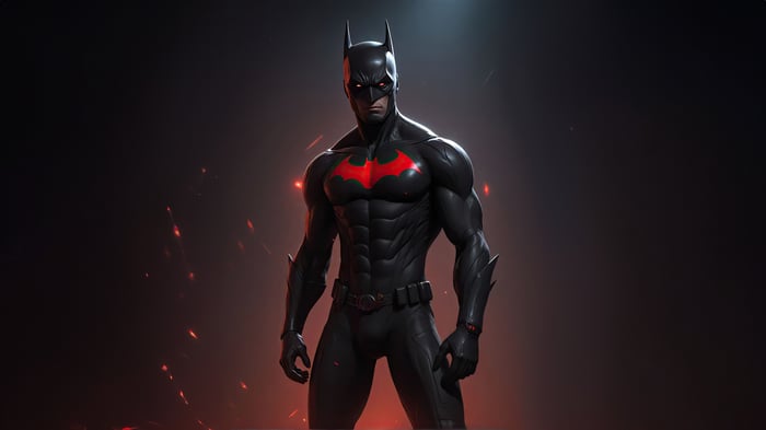 Batman Beyond with Red Bat Symbol