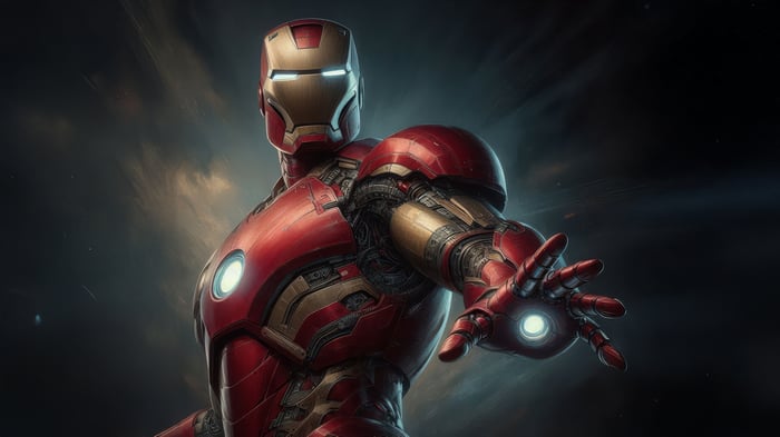 Iron Man in his red and gold suit