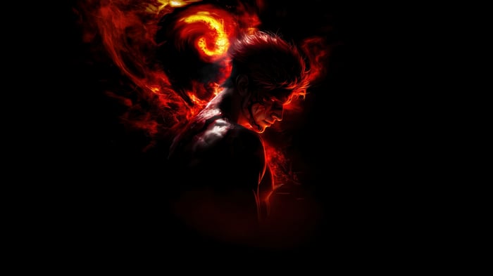Ryomen Sukuna engulfed in flames