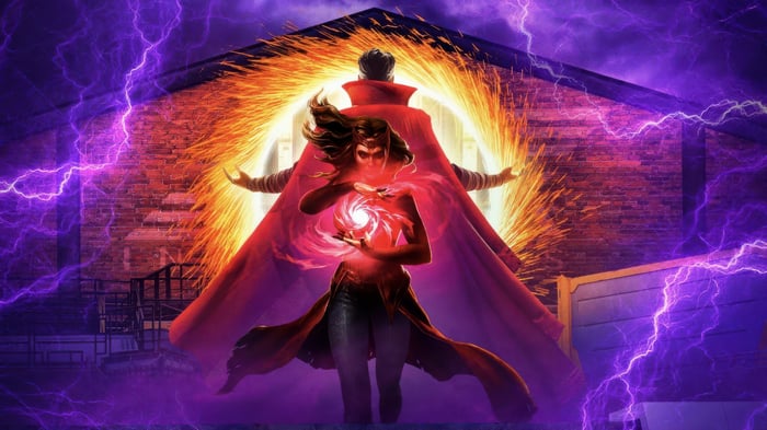 Doctor Strange and Scarlet Witch Portal Magic