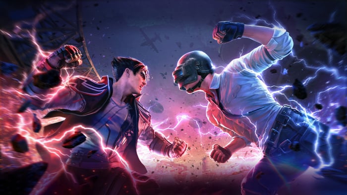 PUBG X Tekken 8 characters fighting with lightning